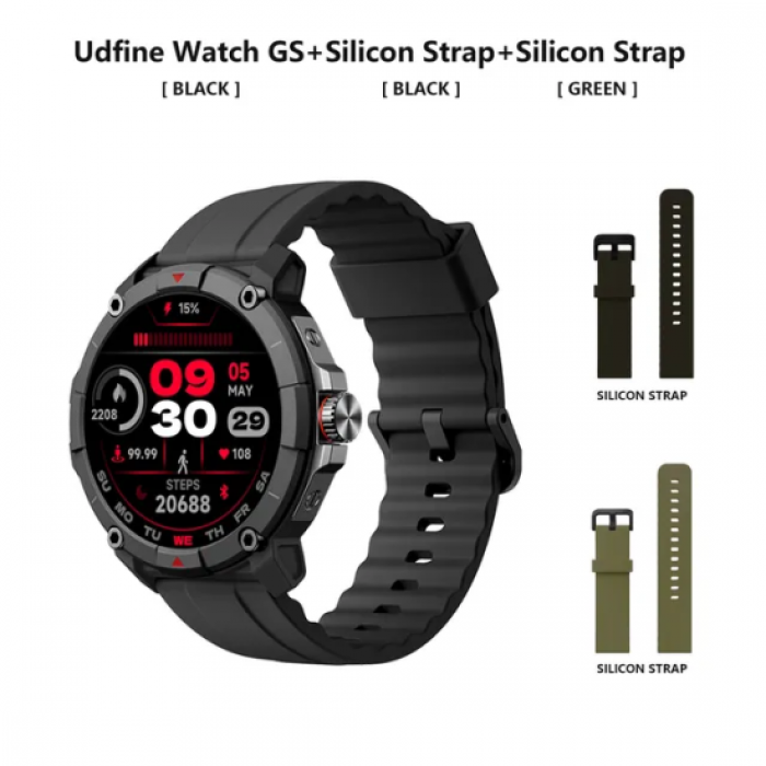 Udfine Watch GS 1.38" HD Display Bluetooth Calling with GPS Smartwatch Double straps